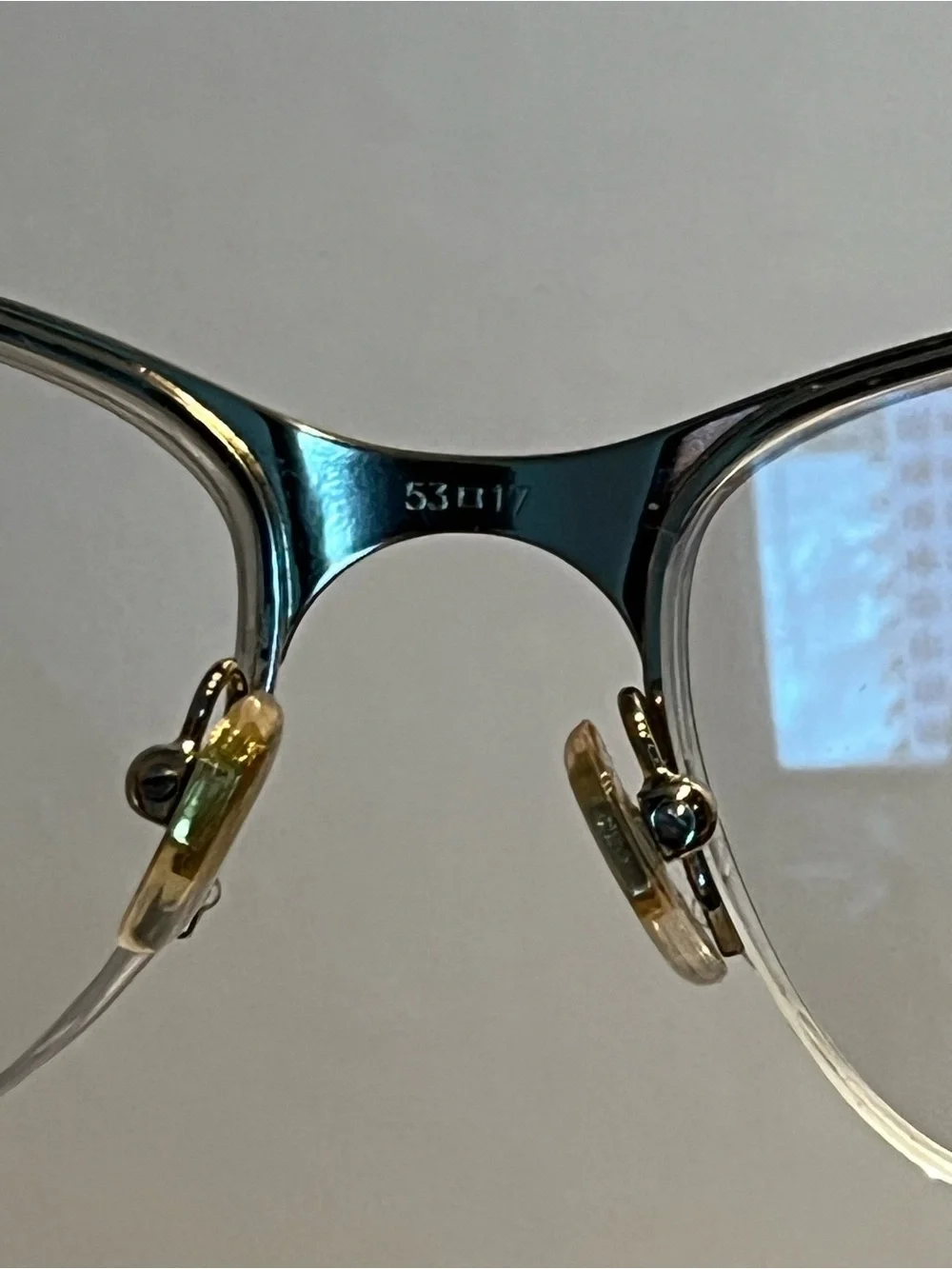 Versace classic women's VE1218 1342 53mm, semi-rimless cat-eye metal frame